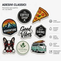 Adesivi classici personalizzati