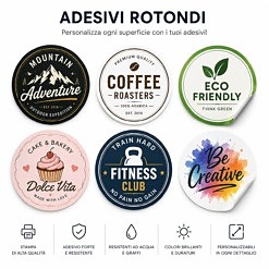 Adesivi rotondi personalizzati