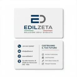 Biglietti da Visita in PVC bianco