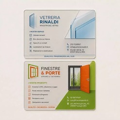 Biglietti da visita trasparenti PVC