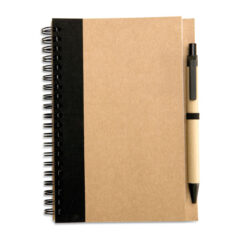 Notebook in carta riciclata e penna SONORA PLUS