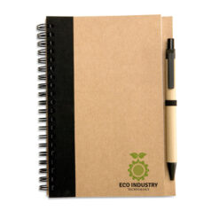 Alternative view of Notebook in carta riciclata e penna SONORA PLUS