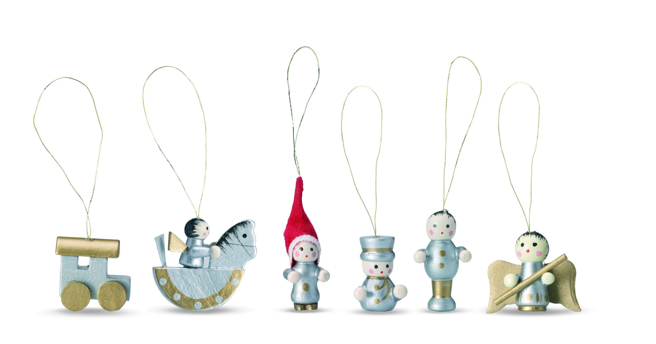 Set di 6 Decorazioni Natalizie in Legno HELSINBORG - immagine 5