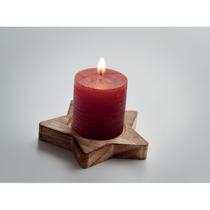 Candela alla Vaniglia su Base in legno LOTUS - immagine 8