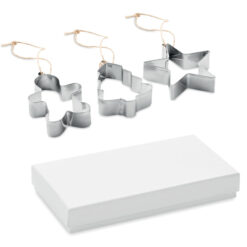Set di 3 Formine Tagliabiscotti in Acciaio Inox CUQUI SET