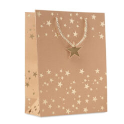 Sacchetto Regalo Natalizio in Carta Kraft SPARKLE