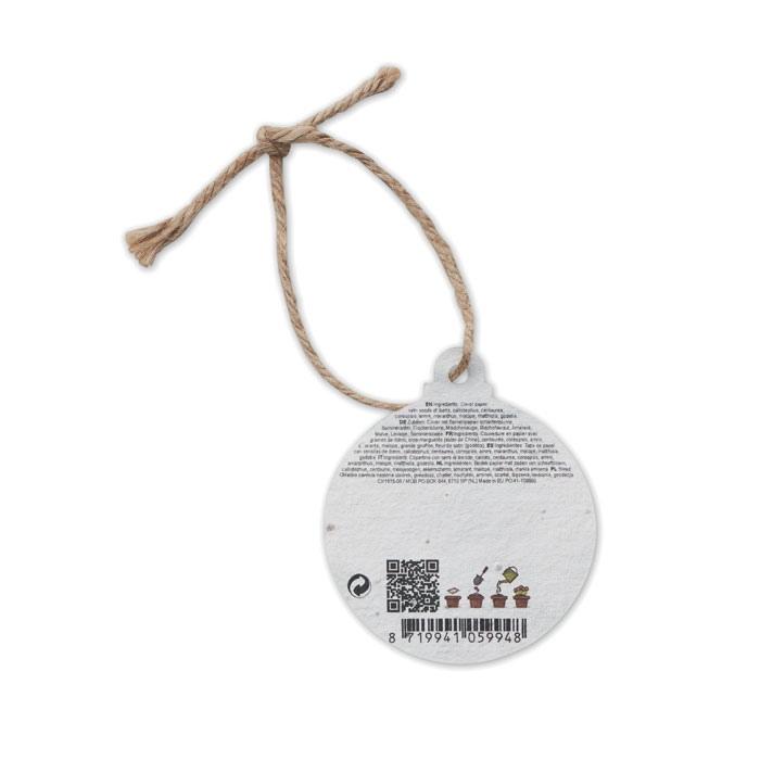 Decorazione Rotonda in Carta con Semi BAUSEED - immagine 3
