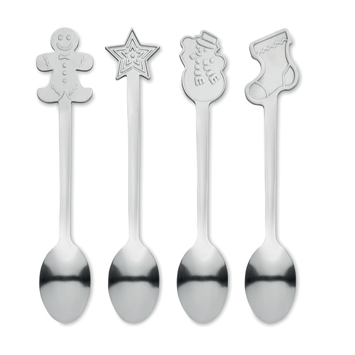 Set di 4 Cucchiaini da Tè Natalizi CHIP SET - immagine 3