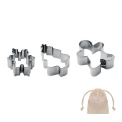 Set di 3 Tagliabiscotti Natalizi in Acciaio Inox COOKIES
