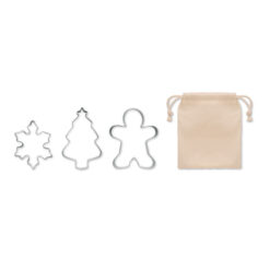 Alternative view of Set di 3 Tagliabiscotti Natalizi in Acciaio Inox COOKIES