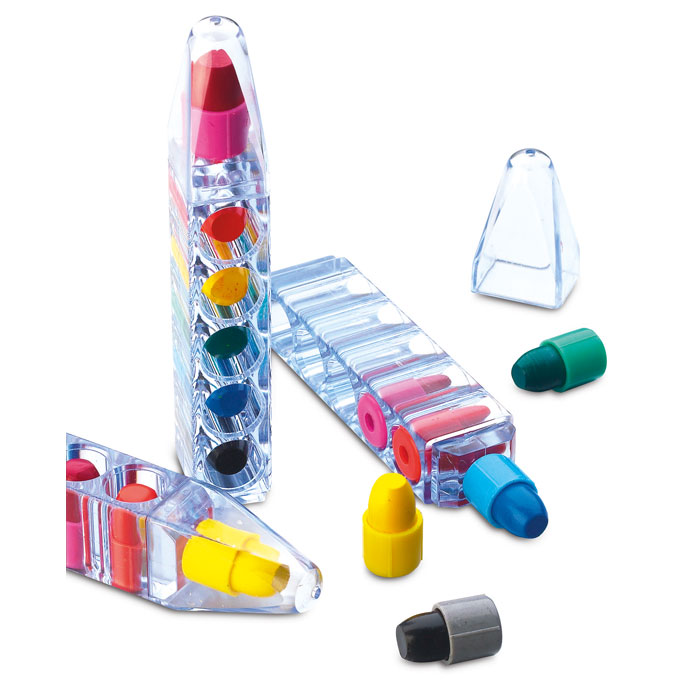 Set 6 Pastelli a Cera in Contenitore MAGIC
