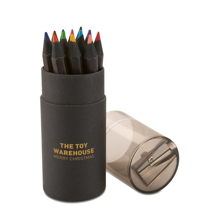Set 12 Matite Colorate con Temperino BLOCKY - immagine 3