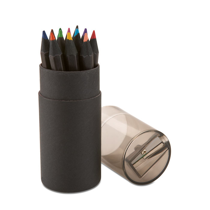 Set 12 Matite Colorate con Temperino BLOCKY