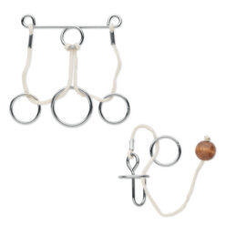 Set di 2 Rompicapo in Metallo, Legno e Corda CONNECTION