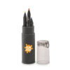 Set 6 Matite Colorate con Temperamatite NEGRO - immagine 3