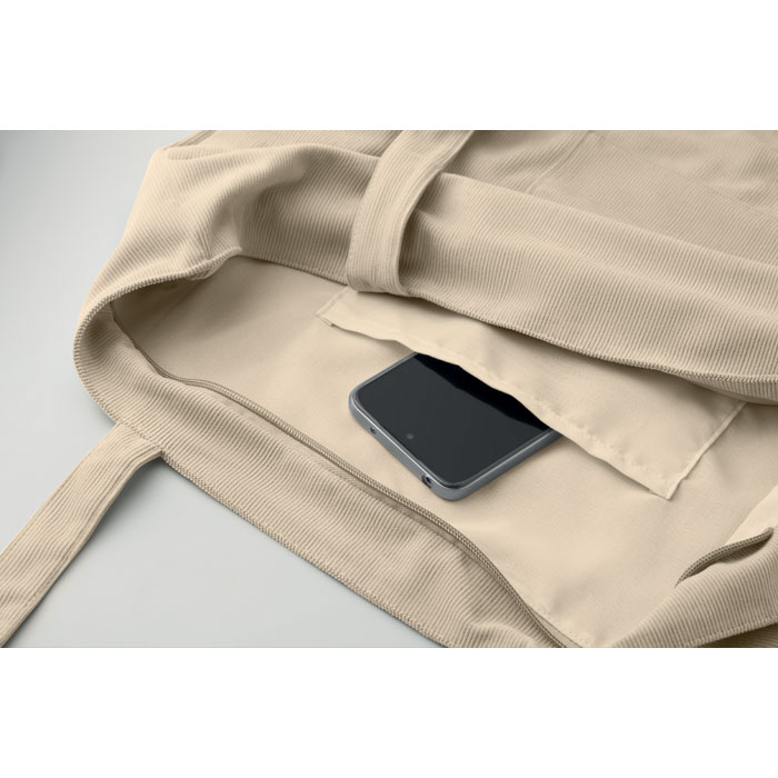 Borsa Grande da Spesa in Velluto con Zip CORDY G - immagine 5