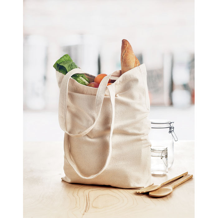 Shopper in Tela con Manici Lunghi RASSA - immagine 3