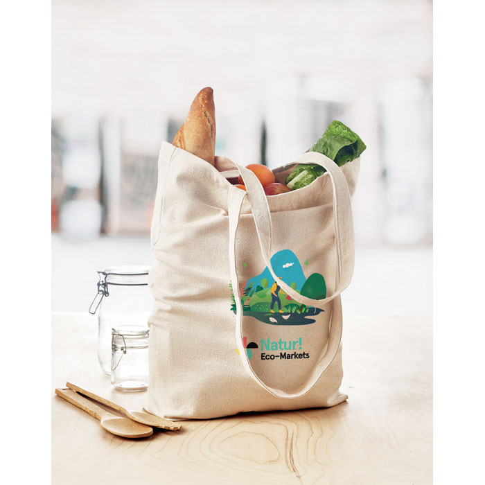 Shopper in Tela con Manici Lunghi RASSA - immagine 4