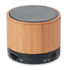 Alternative view of Speaker Wireless con Luce LED ROUND BAMBOO
