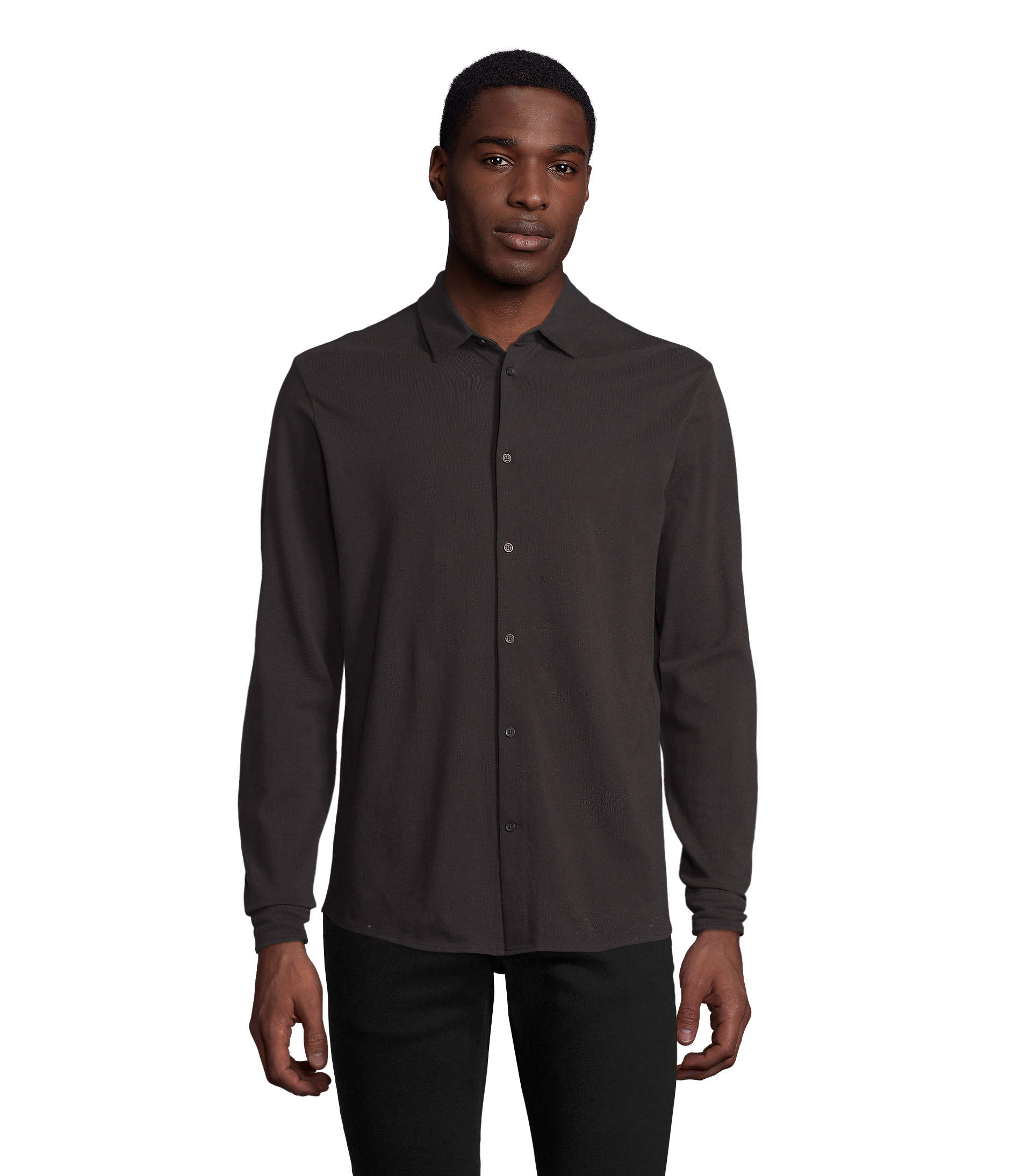 Camicia Uomo in Piqué di Cotone Bio BASILE MEN - immagine 17