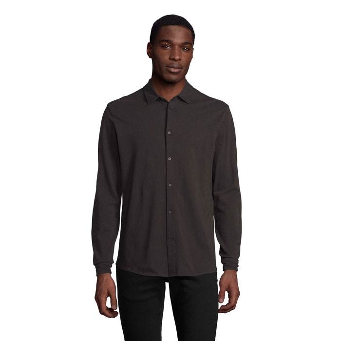 Camicia Uomo in Piqué di Cotone Bio BASILE MEN