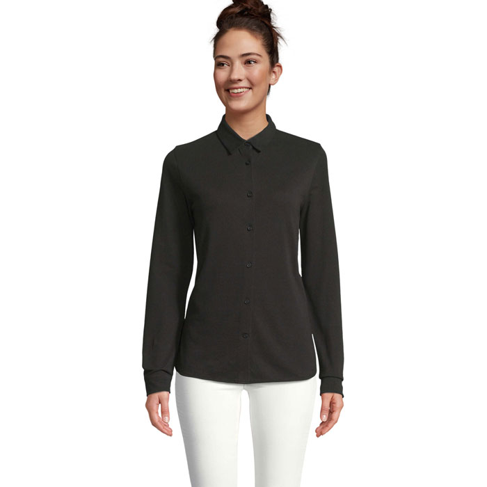 Camicia Donna in Piqué di Cotone Bio BASILE WOMEN