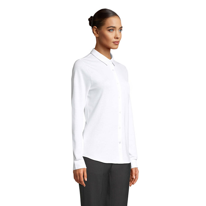Camicia Donna in Piqué di Cotone Bio BASILE WOMEN - immagine 9