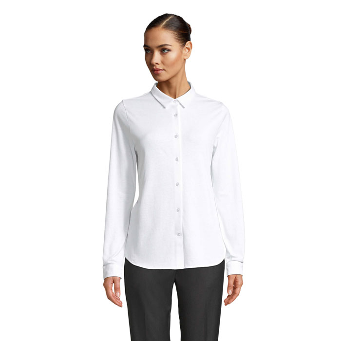Camicia Donna in Piqué di Cotone Bio BASILE WOMEN - immagine 7