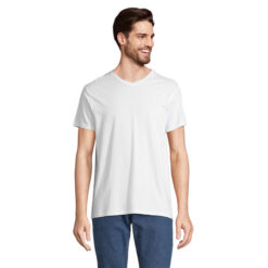 T-Shirt Scollo a V in Cotone Ringspun REGENT V